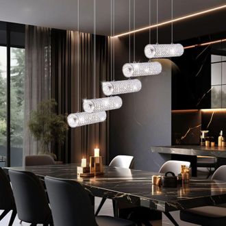 Globo Lighting Led 55 watt lampada a sospensione cristalli di vetro illuminazione trasparente faretto da soffitto lampada a sospensione Globo 67006-5