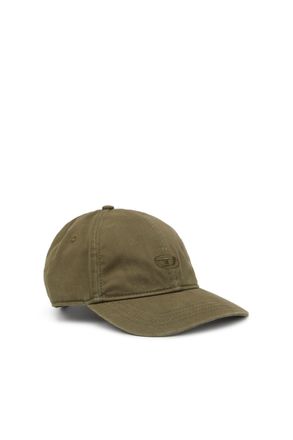 Diesel Baseball cap in washed cotton twill - Caps - Man - Green