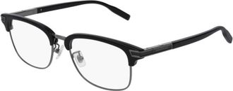 Montblanc Mens Black Rectangular Eyeglass Frames MB0043O 001