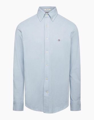 GANT Mens Jsy Pique Polo - Muted Blue - Size: 36