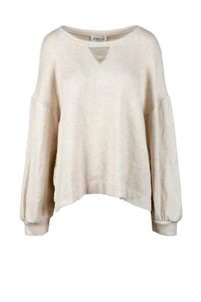 Emy-&Ograve; Beige Versatile Knitwear Top