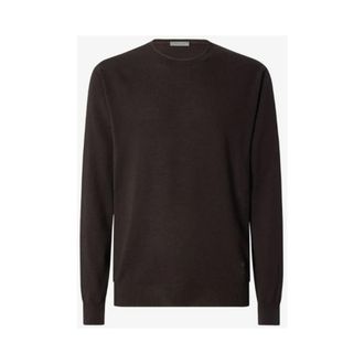 Corneliani Trui met ronde hals van zuivere wol - Heren - Truien - Bruin - Maat: M Wol