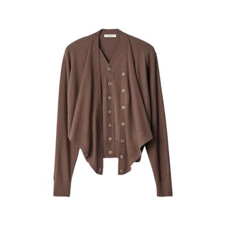Christophe Lemaire Trompe-lail Cardigan In Merino Wool Blend
