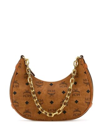 MCM Borsa a spalla Aren Crescent - Marrone