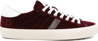 D.A.T.E. Sneakers Hill in velluto - Rosso