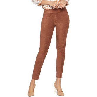 NYDJ Faux Suede Leggings in Coffee Bean at Nordstrom, Size 12P