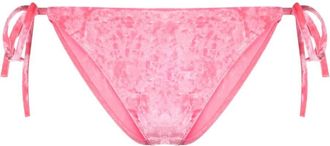 Forte_Forte tie-fastening velvet bikini bottoms - women - Elastane/Polyester - III - Pink