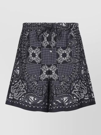 Amiri straight shorts elastic waistband side pockets print