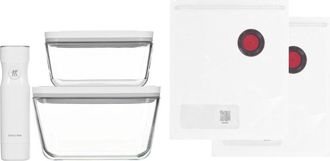 Zwilling Vacuum Starter Set, 7-pcs Borosilicate Glass Fresh & Save