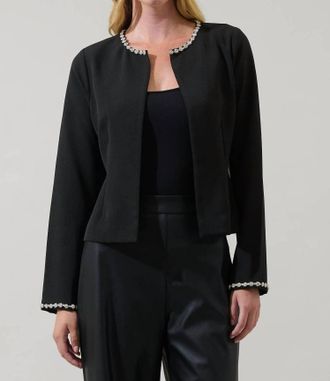 Sugarlips Winona Rhinestones Denna Jacket In Black