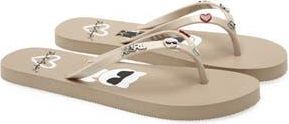 Karl Lagerfeld Zemi Flip Flop Sandal in Beige at Nordstrom Rack, Size 10