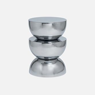 Sweeek Mesa Auxiliar, Mesa De Sof&aacute;, Mesita De Noche De Acero Inoxidable, &Oslash;32 X H46,5cm