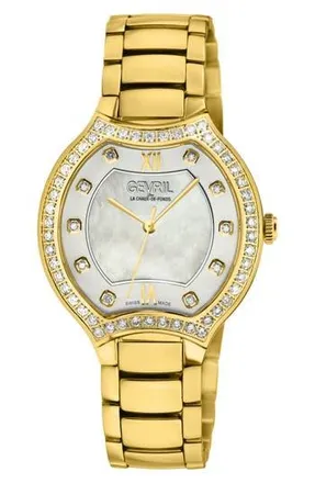 Gevril Group Lugano Diamond Bracelet Watch, 35mm in Gold at Nordstrom Rack