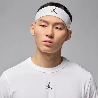 Nike Jordan Performance Sport Dri-FIT Adjustable Headband in White | J1011610-101