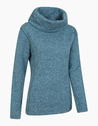 Mountain Warehouse Womens Mountain Warehouse Womens/Ladies Cowl Neck Fleece Top - Blue/Green - Size: 20