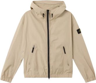 Stone Island Supima Katoenen Hoodie - Heren - Zomerjassen - Beige - XL - Katoen - Jassen