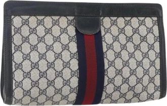 Gucci Pre-owned Clutches, female, Blue, Size: ONE SIZE Pre-owned Plastic Clutch