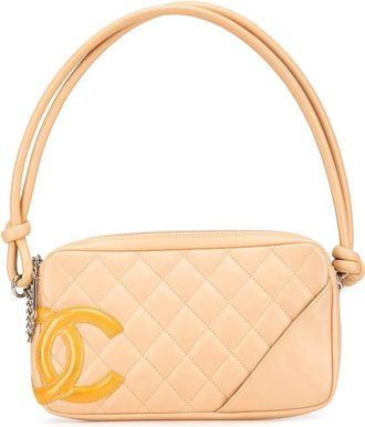 Chanel 2005-2006 Lambskin Cambon Ligne Pochette handbag - Brown