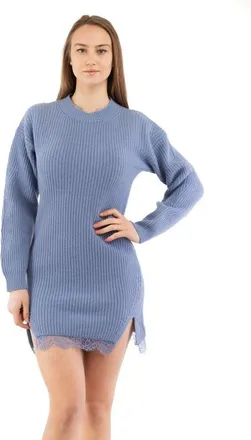 Moschino Purple Wool Casual Womens Dress