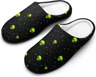Generic Funny Alienes Mens Slippers Comfortable And Non-slip Cotton Slipper Shoe for House