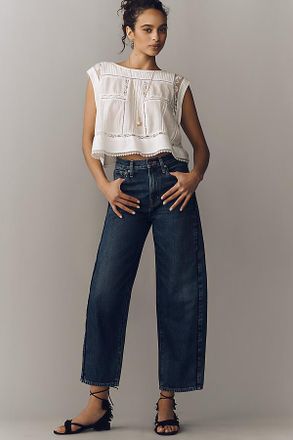 Edwin Andie High-Rise Crop Barrel Jeans