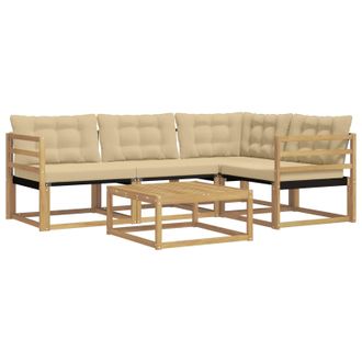vidaXL Conjunto De Sof&aacute;s De Exterior 5 Pcs Y Beige 79 X 79 X 37 Cm Vidaxl