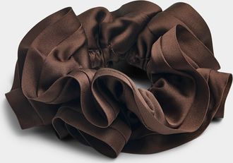 Simons Womens Satiny ruffled scrunchie