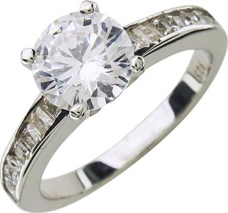 Sterling Forever Sterling Silver Radiant CZ Engagement Ring
