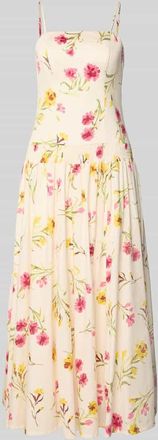 Jake*s Midikleid mit verstellbaren Tr&auml;gern in Beige, Gr&ouml;&szlig;e 32