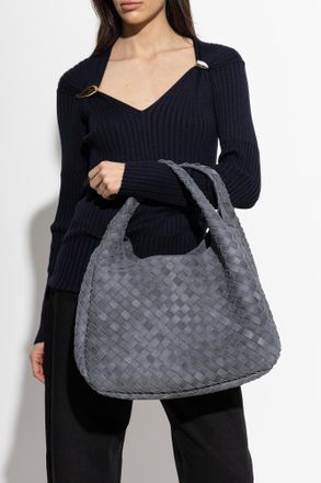 Bottega Veneta Large Campana Bag, Womens, Blue