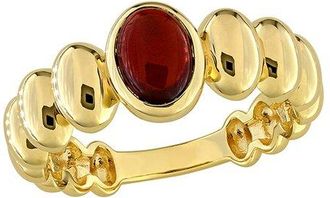 Rina Limor Silver 0.75 Ct. Tw. Garnet Puffy Band Ring