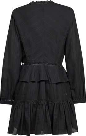 Isabel Marant Womens Mini Dress Damya Black Gauze Cotton