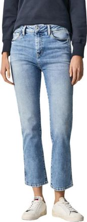 Pepe Jeans London Retro Cropped Jeans - Dames - Cropped Jeans - Blauw - W26 - Denim - Jeans