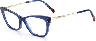 Missoni Ladies Blue Rectangular Eyeglass Frames MIS-0045-PJP