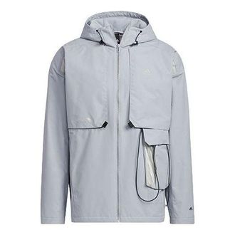 adidas x Transformers Crossover limited TF Turf Jacket 22 Solid Color hooded track Jacket Gray HM7465