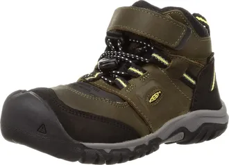 Keen Unisex Kids Ridge Flex Mid Waterproof Hiking Boot, Dark Olive Dusky Citron, 10 UK Child