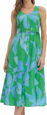 Entro Rosalies Midi Dress In Green
