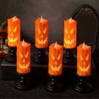 OEM Juego De 6 Velas Sin Llama Para Halloween, Decoraci&oacute;n De Calabaza Iluminada Para Halloween, Portavelas Led Para Halloween, Decoraci&oacute;n De Halloween Par