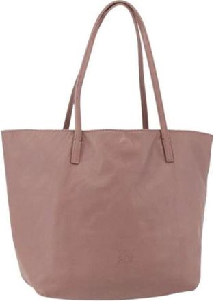Loewe Pre-owned Tote Bags, female, Pink, Size: ONE SIZE Pre-owned Leather Tote