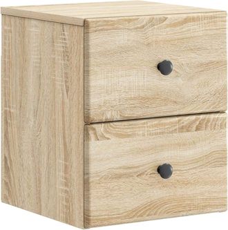 vidaXL Mesita De Noche De Pared Roble Sonoma 34,5 X 33 X 40 Cm Vidaxl