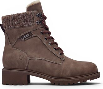 Tamaris Womens Taupe Warm Lace-Up Winter Outdoor Ankle Boots - 26266-43