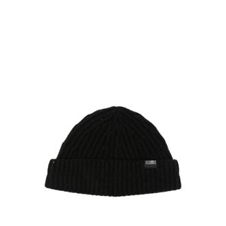 Maison Margiela Ribbed Knit Beanie - Dames - Hoeden - Zwart - S - Accessoires