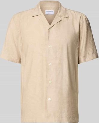 Lindbergh Lindbergh Modern Fit Freizeithemd mit Strukturmuster in Mud, Gr&ouml;&szlig;e XXL