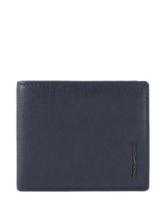 Piquadro logo-lettering wallet - unisex - Polyester/Leather - One Size - Blue