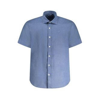 North Sails Heren, Overhemden, Blauw, Maat: S Linnen