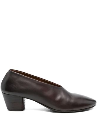 Marsèll 50mm leather block-heel pumps - Brown
