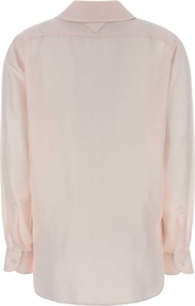 Prada Womens Pink Silk Shirt Petalo Exterior: Camicie