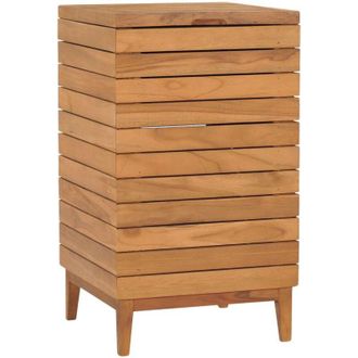 vidaXL Cesto De La Ropa Sucia Madera Maciza De Teca 40x40x70 Cm Vidaxl