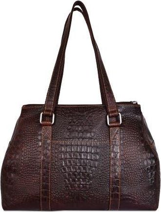 Jack Georges Hornback Croco Satchel Handbag in Brown at Nordstrom