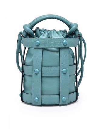 Ferragamo Cage Med Bucket Bag - Turquoise